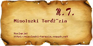 Misolszki Terézia névjegykártya
